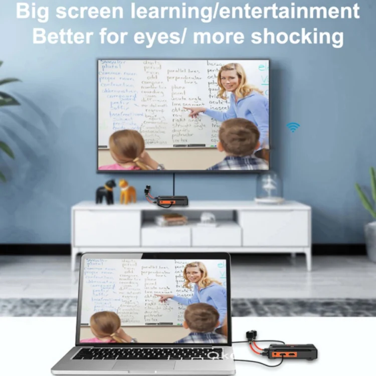 900S Pro Wireless Screen Casting HD Video Transmitter Receiver 300m Wireless Display Dongle Adapter(US Plug) - Image 4