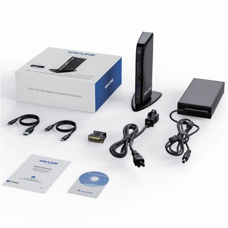 WAVLINK UG39PD1 13 in 1 Type-C Triple Monitors 4K HD Docking Station, Plug:UK Plug - Image 9
